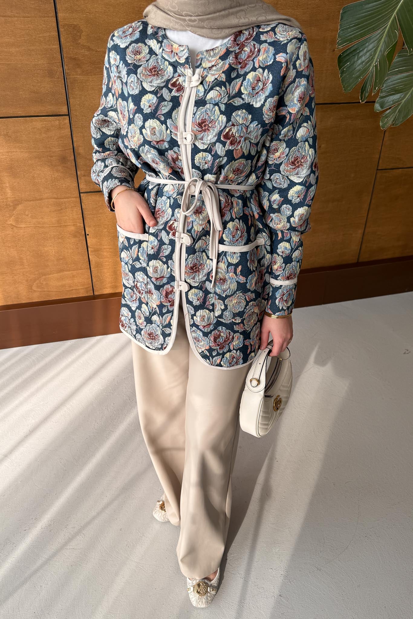 Axer Jacquard Jacket Gold