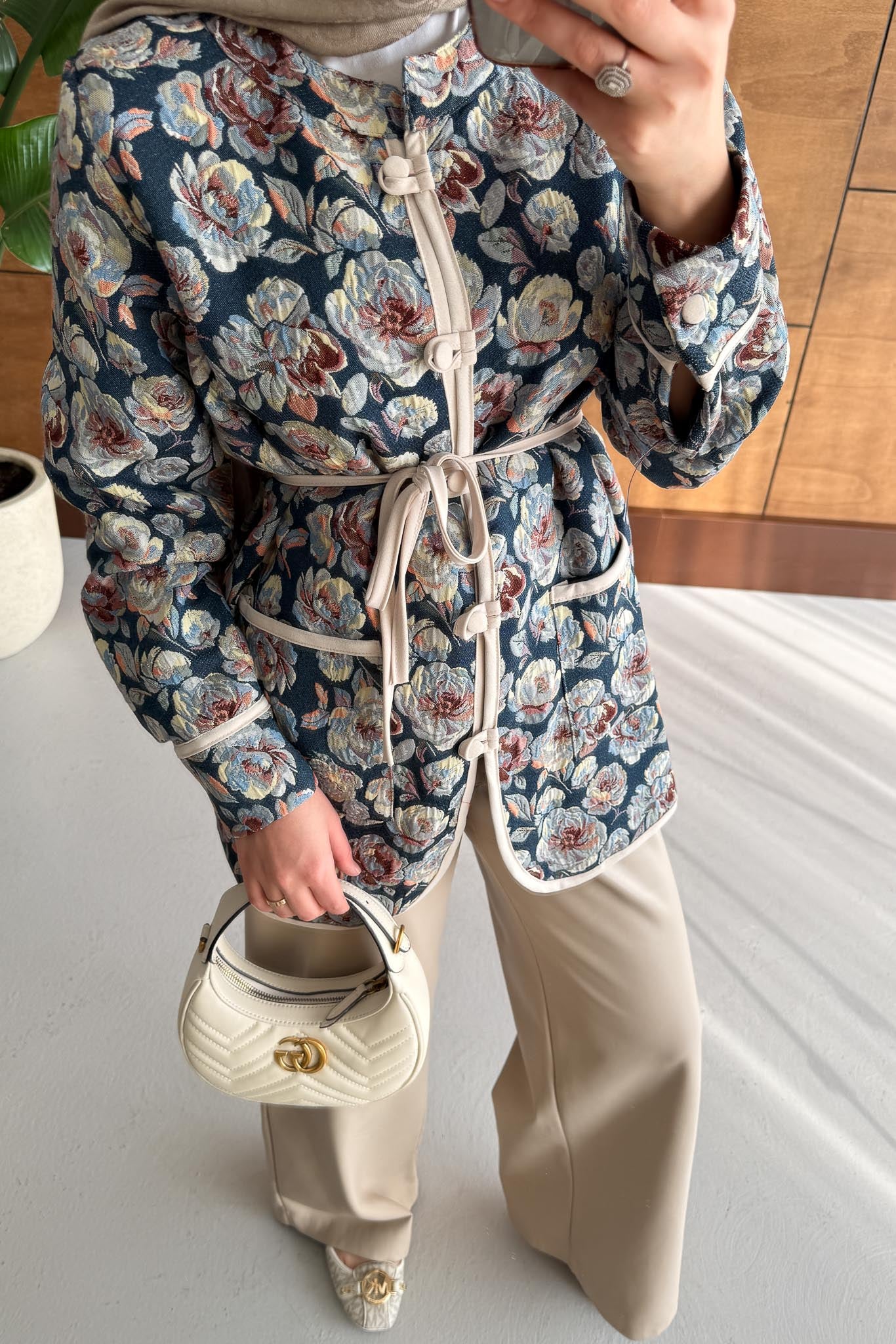 Axer Jacquard Jacket Gold