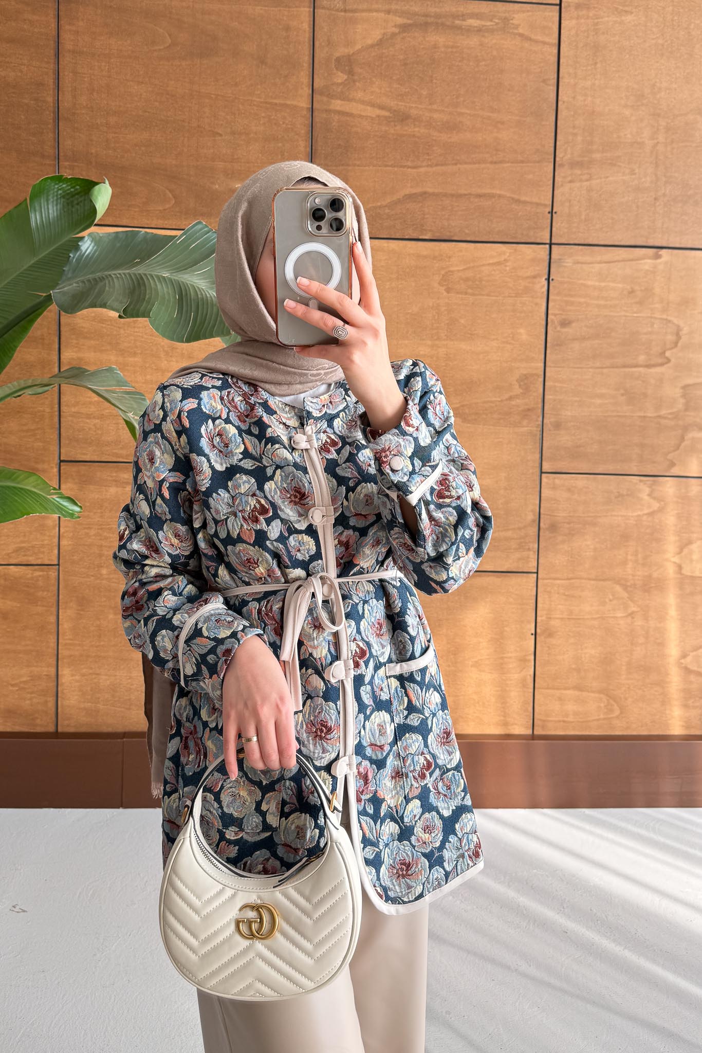 Axer Jacquard Jacket Gold