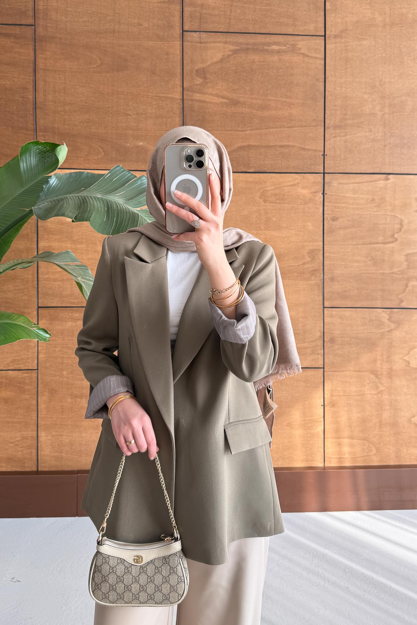 Yeni Blazer Ceket Haki