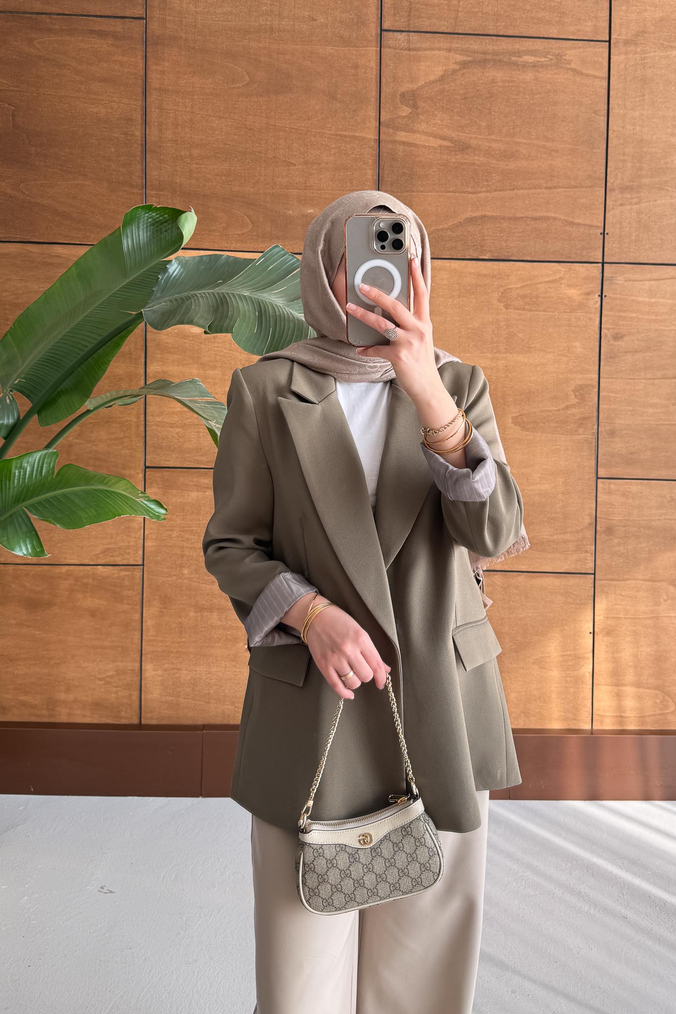 Yeni Blazer Ceket Haki