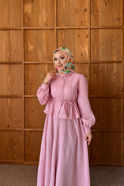 Ajda Pleated Skirt Set Petrol