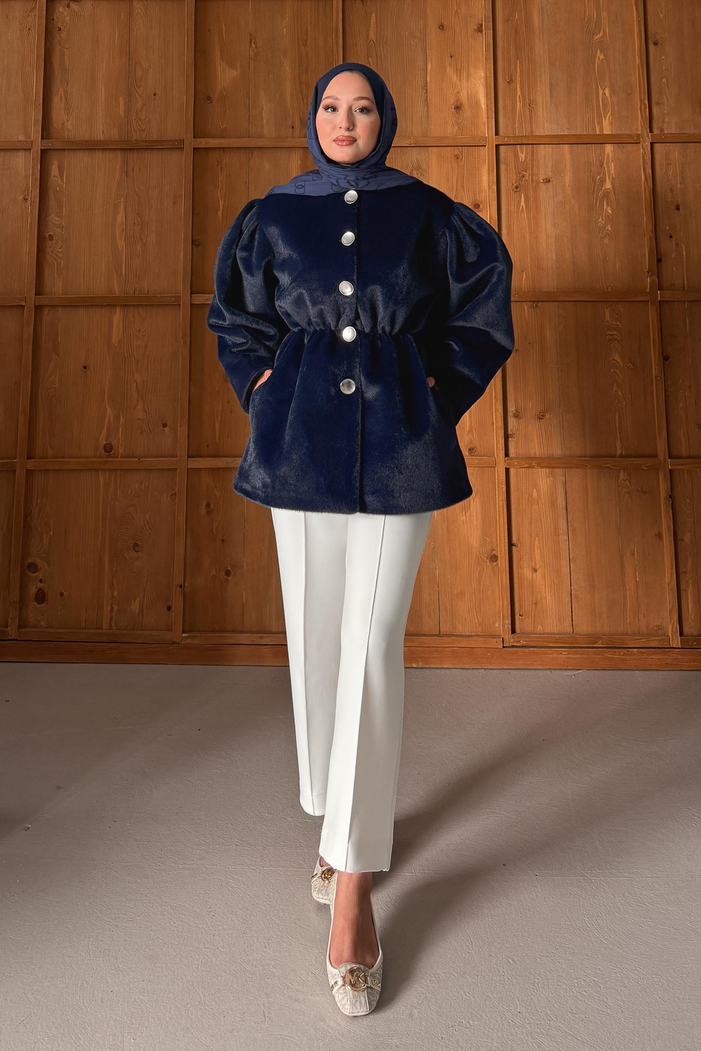 Ajda Pleated Skirt Set Petrol