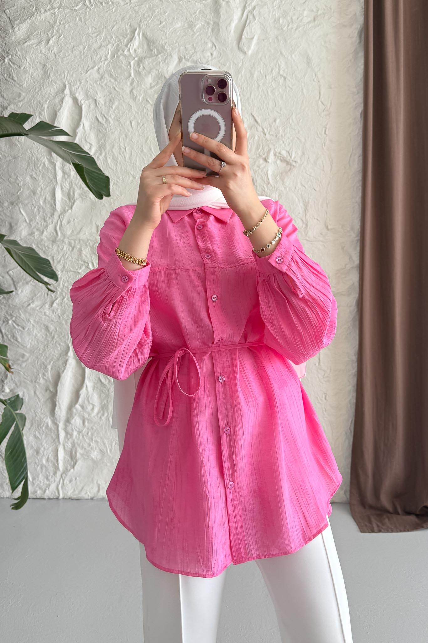 Batik Gömlek Pembe