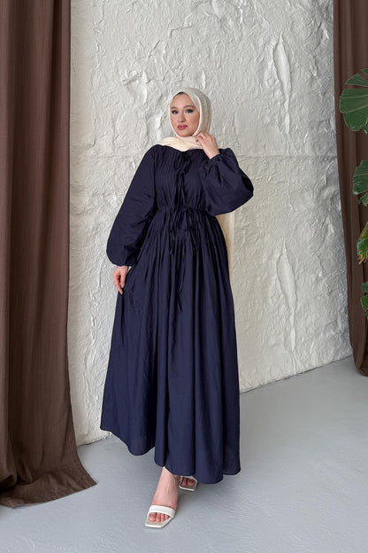 Soft Bağlamalı Elbise Lacivert