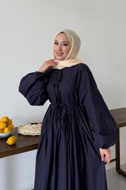 Soft Bağlamalı Elbise Lacivert
