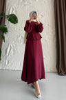 Ajda Pleated Skirt Set Petrol