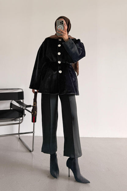 Ajda Pleated Skirt Set Petrol