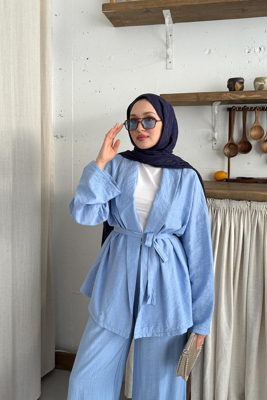 Mishel Kimono Takım Bebe Mavi