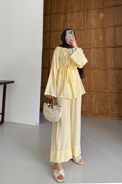 Mishel Kimono Takım Sarı