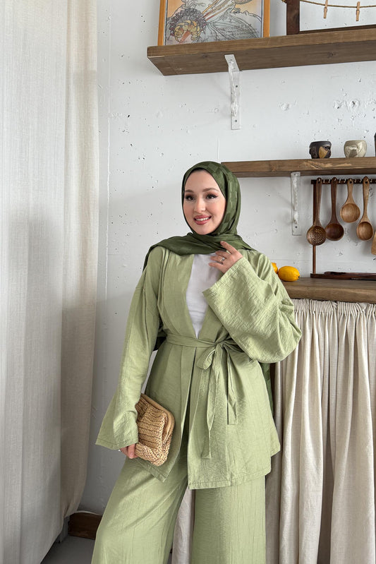 Mishel Kimono Takım Su Yeşili