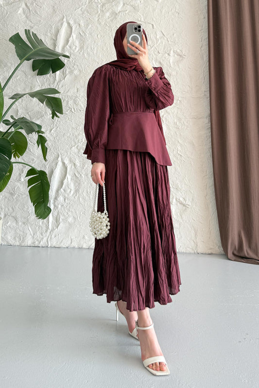 Misha Elbise Bordo