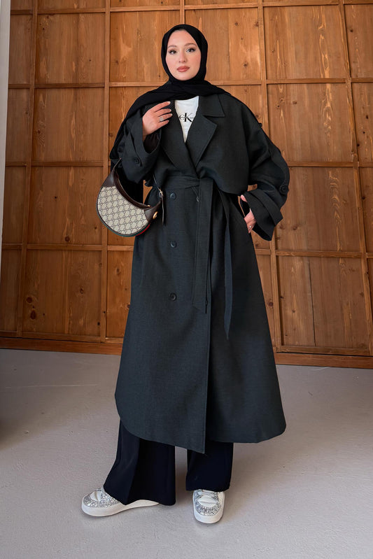 Prime Trench Coat Oil Green