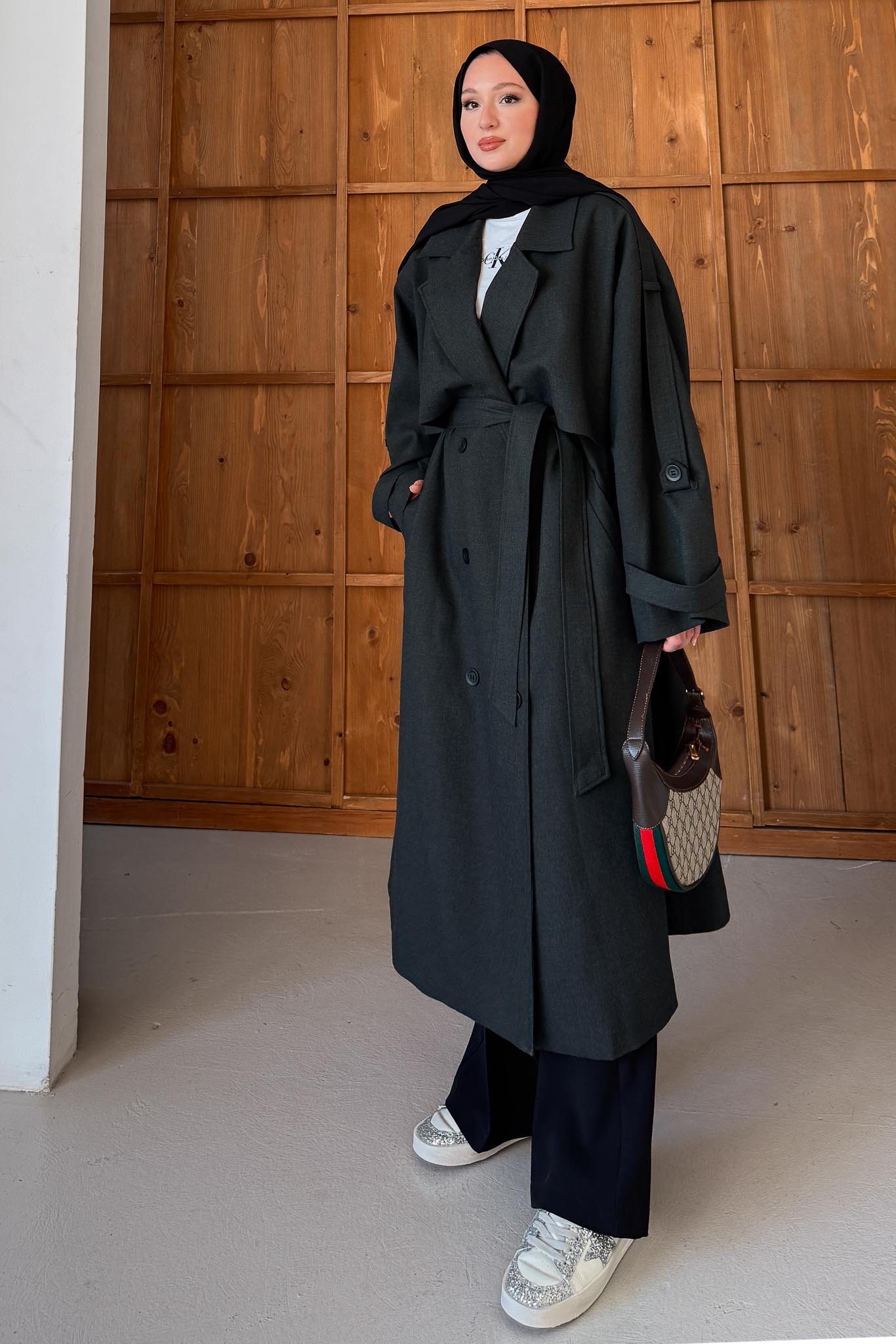 Prime Trench Coat Oil Green