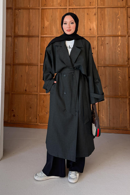Prime Trench Coat Oil Green