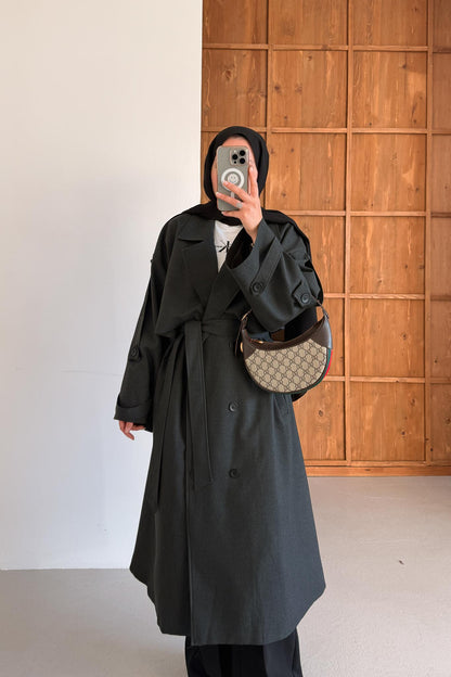 Prime Trench Coat Oil Green