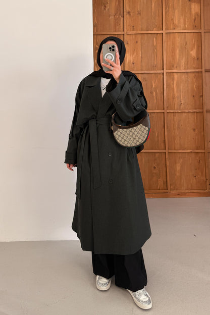 Prime Trench Coat Oil Green