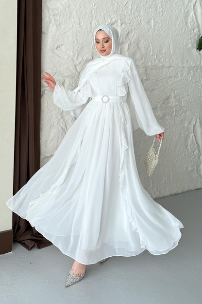 Fairy Diamond Evening Dress Beige