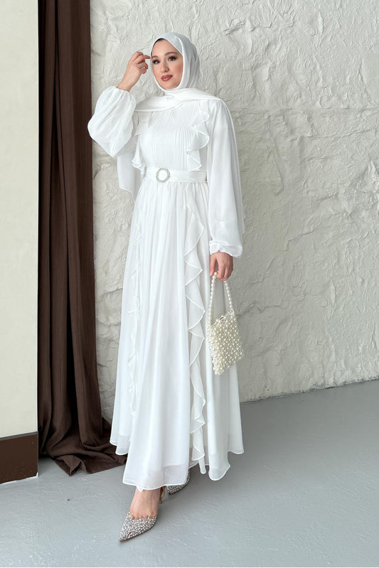 Fairy Diamond Evening Dress Beige