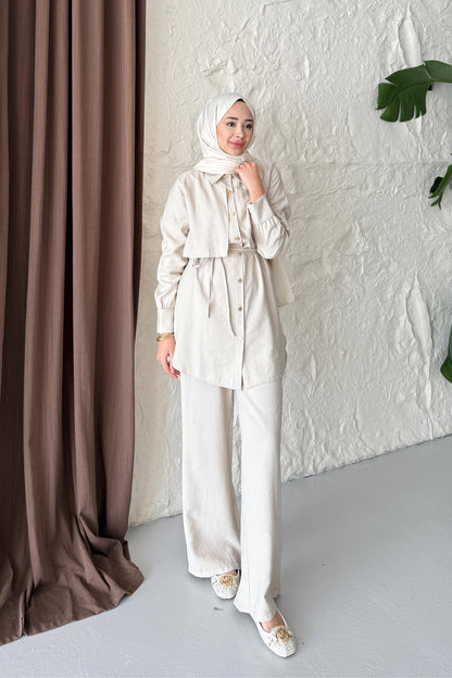 Ales Shoulder Lace Shirt Ecru