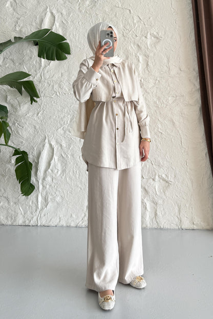 Ales Shoulder Lace Shirt Ecru