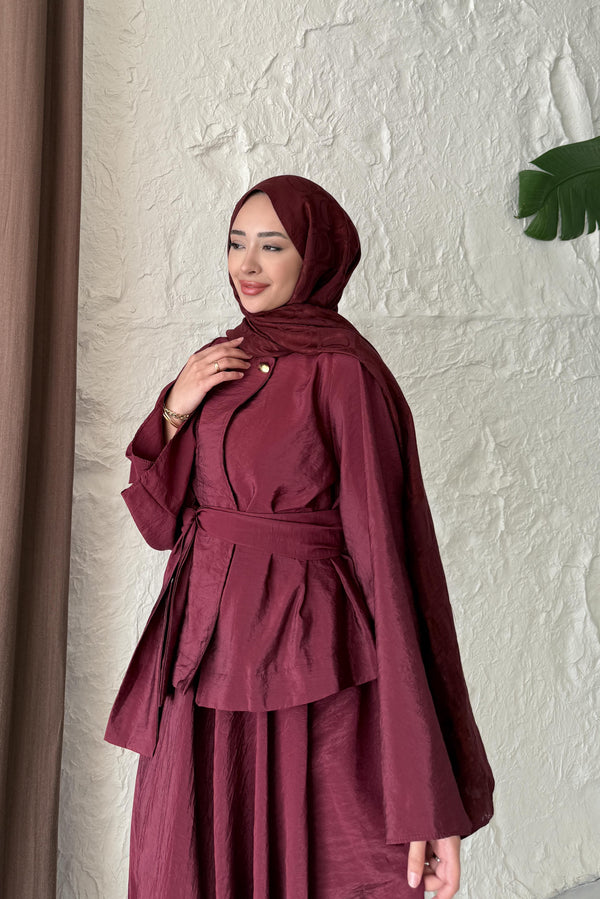 Diana Etek Takım Bordo