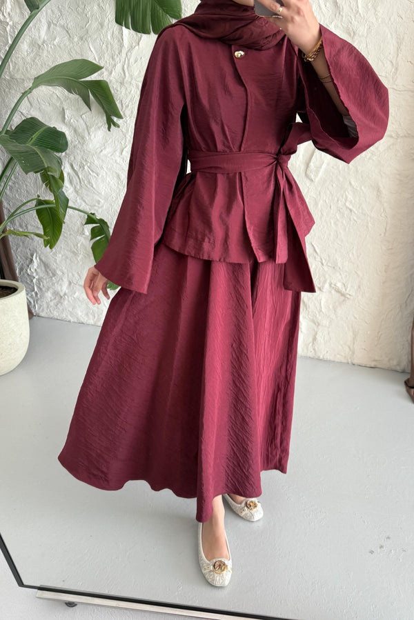 Diana Etek Takım Bordo