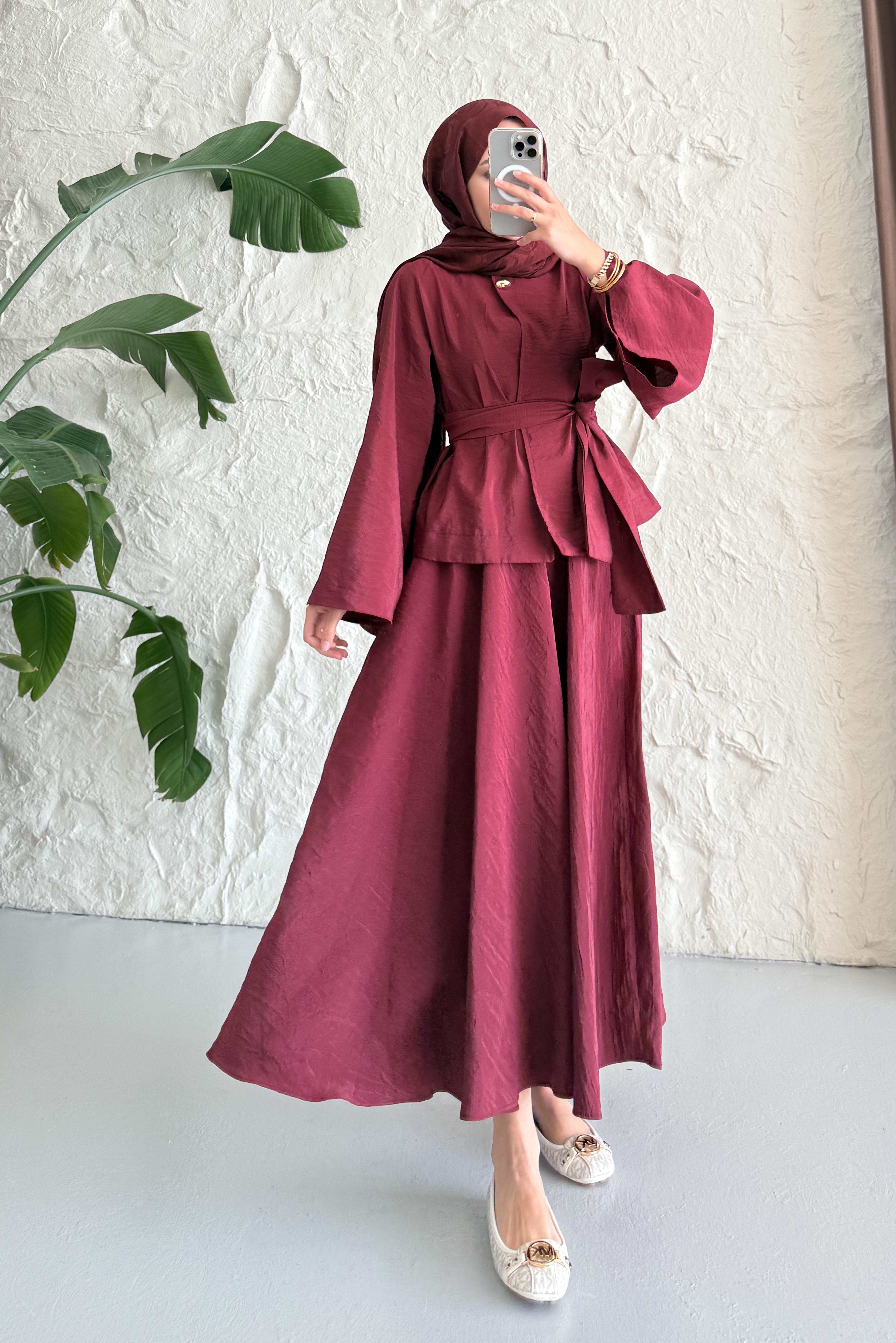 Diana Etek Takım Bordo