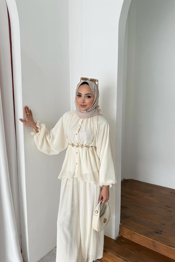 Ales Shoulder Lace Shirt Ecru
