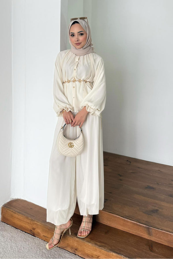 Ales Shoulder Lace Shirt Ecru