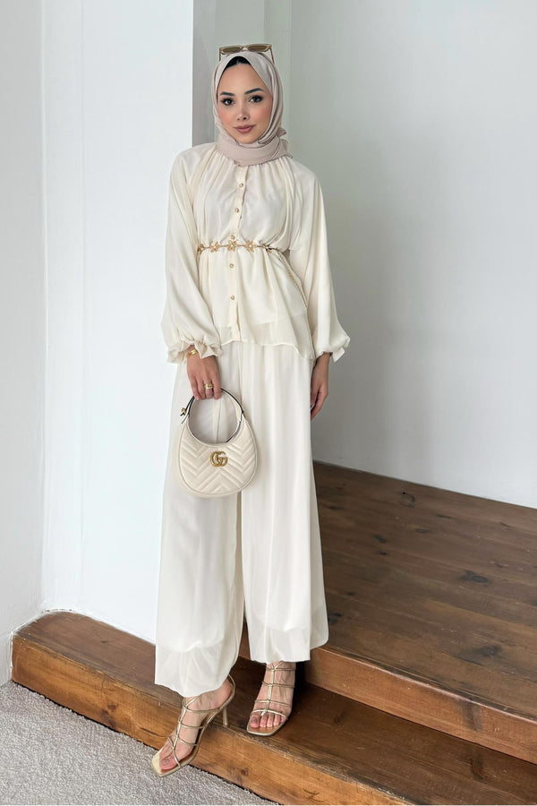 Ales Shoulder Lace Shirt Ecru