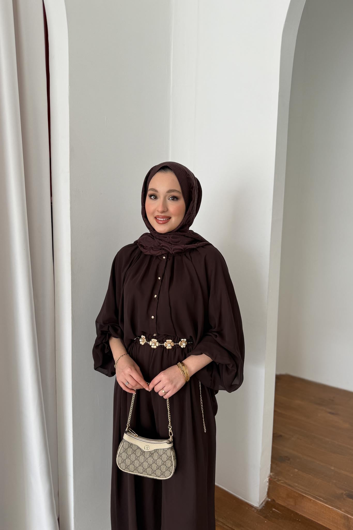 Van Şifon Takım Kahverengi