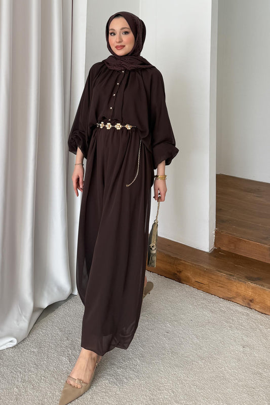 Van Şifon Takım Kahverengi