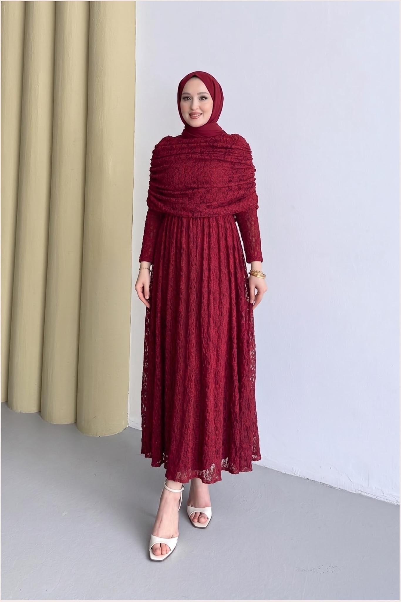 Violet Elbise Bordo