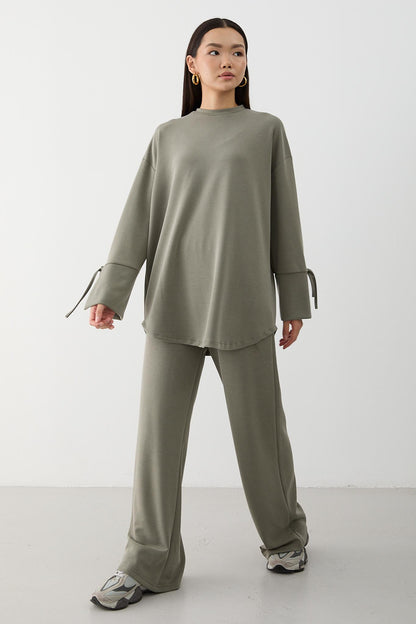 Ajda Pleated Skirt Set Petrol