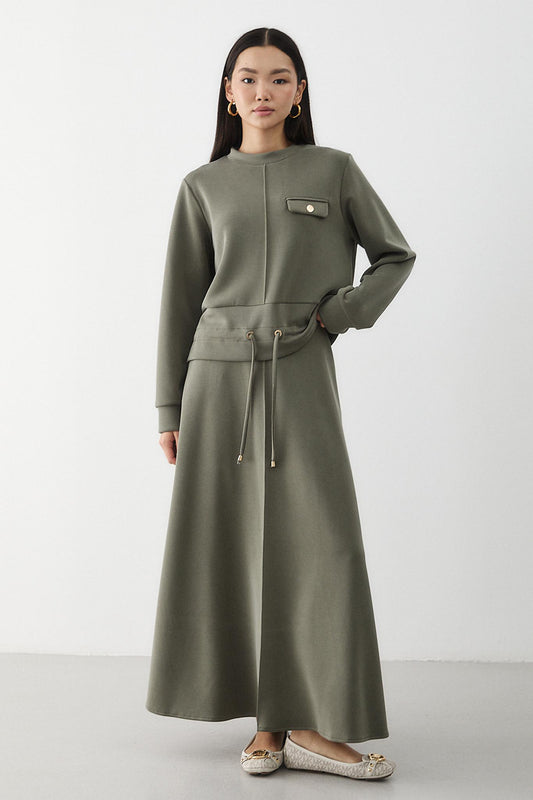 Ajda Pleated Skirt Set Petrol