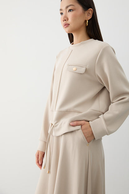 Ajda Pleated Skirt Set Petrol