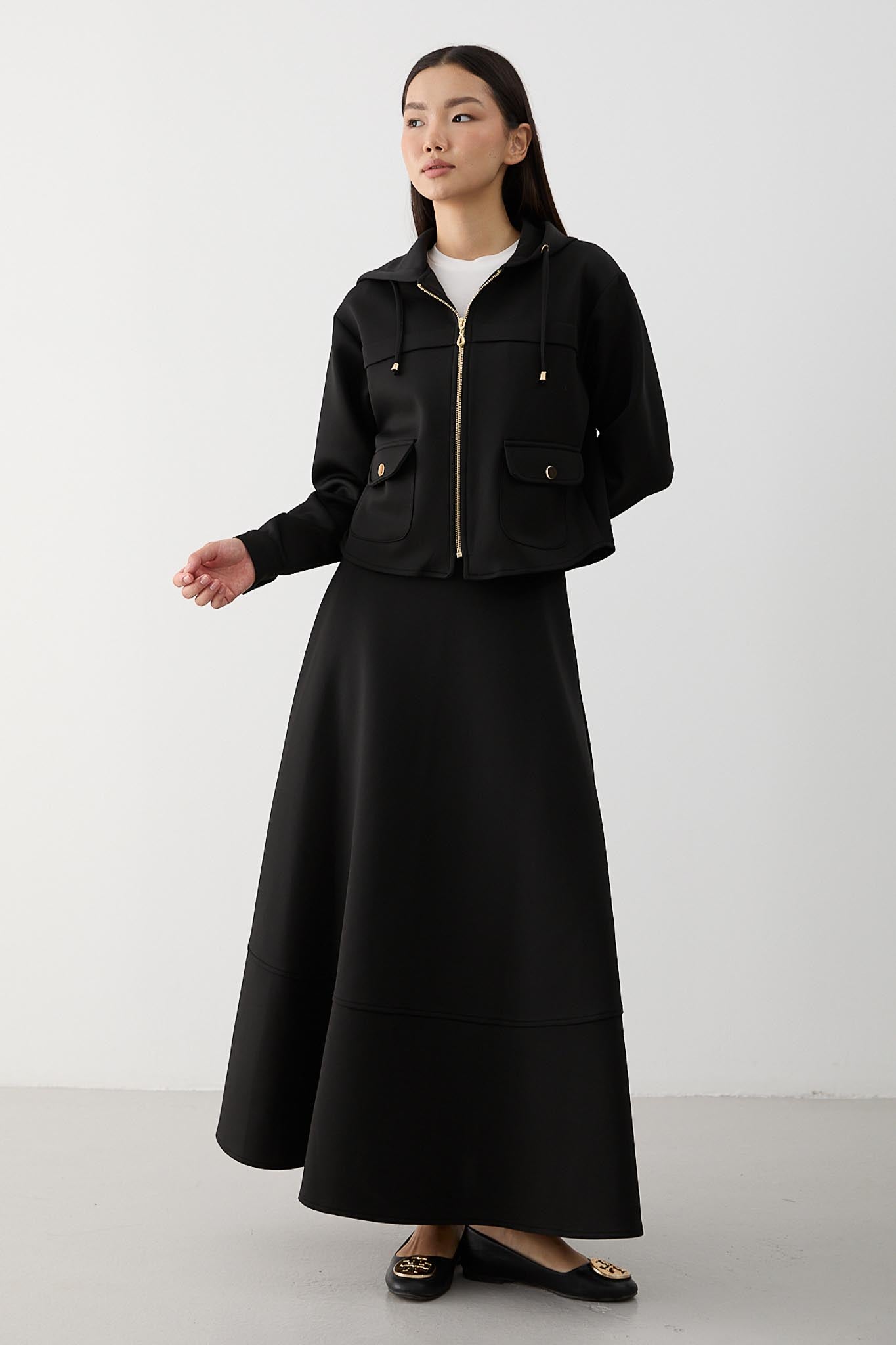 Ajda Pleated Skirt Set Petrol