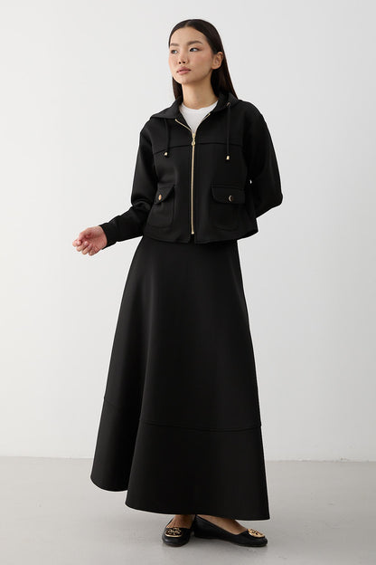 Ajda Pleated Skirt Set Petrol