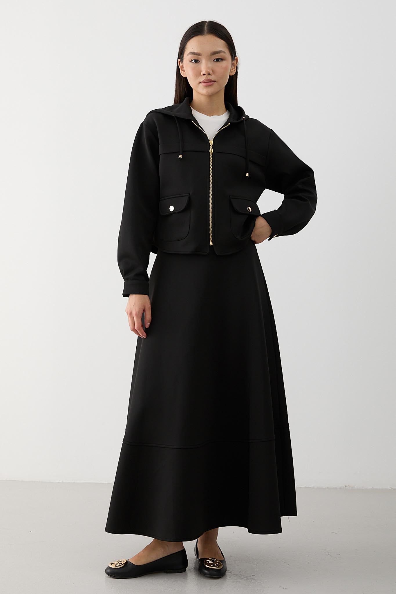Ajda Pleated Skirt Set Petrol