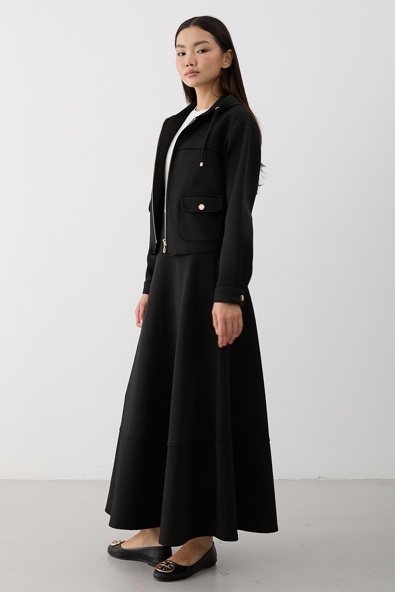 Ajda Pleated Skirt Set Petrol