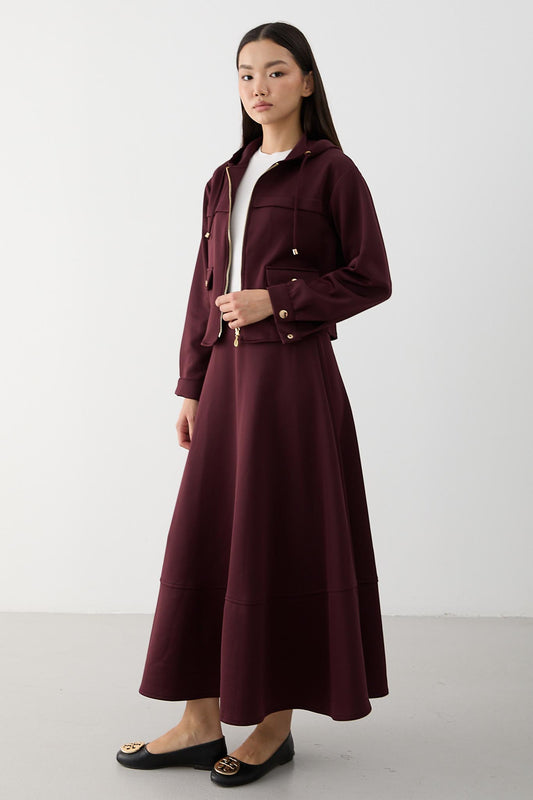 Ajda Pleated Skirt Set Petrol
