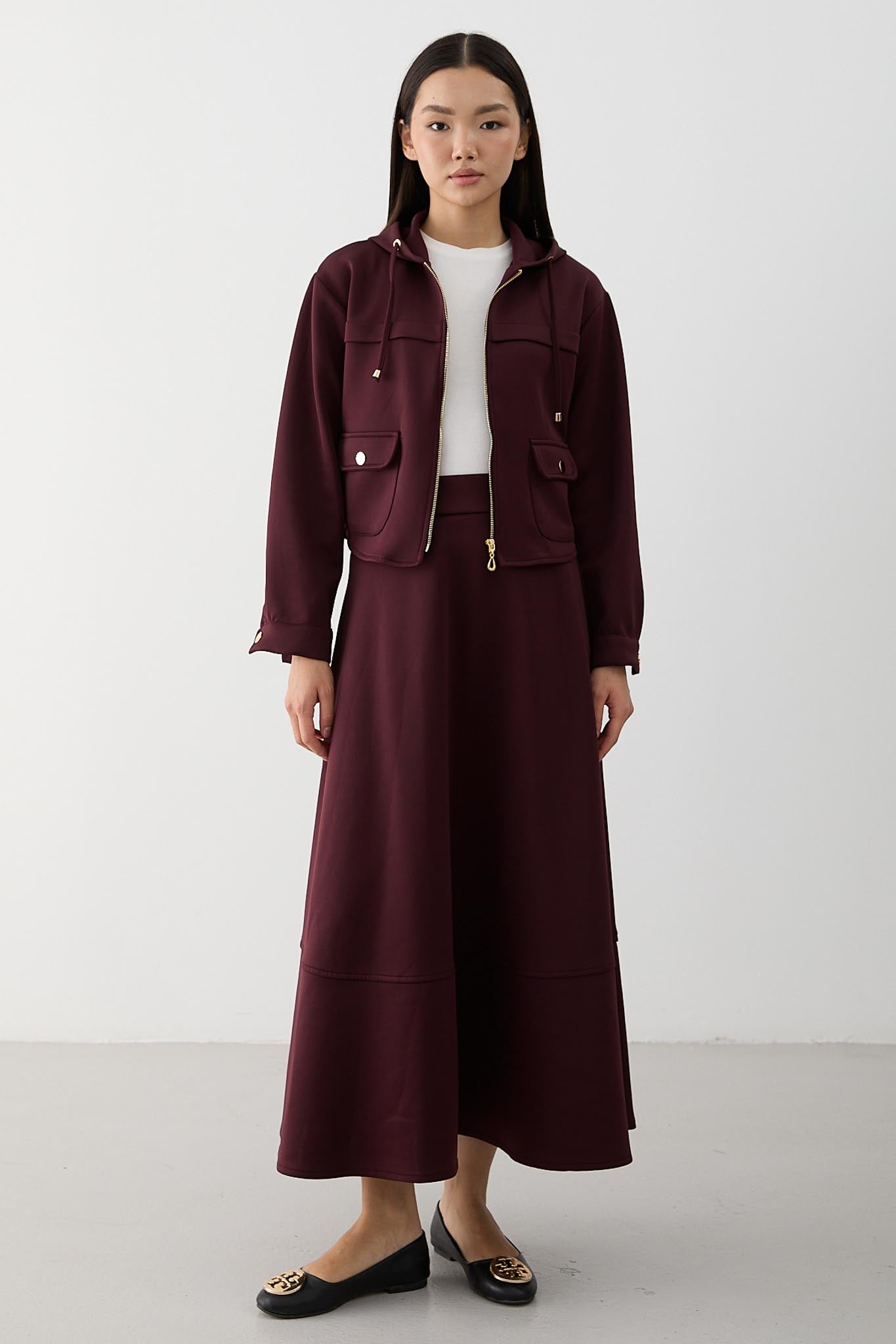 Ajda Pleated Skirt Set Petrol