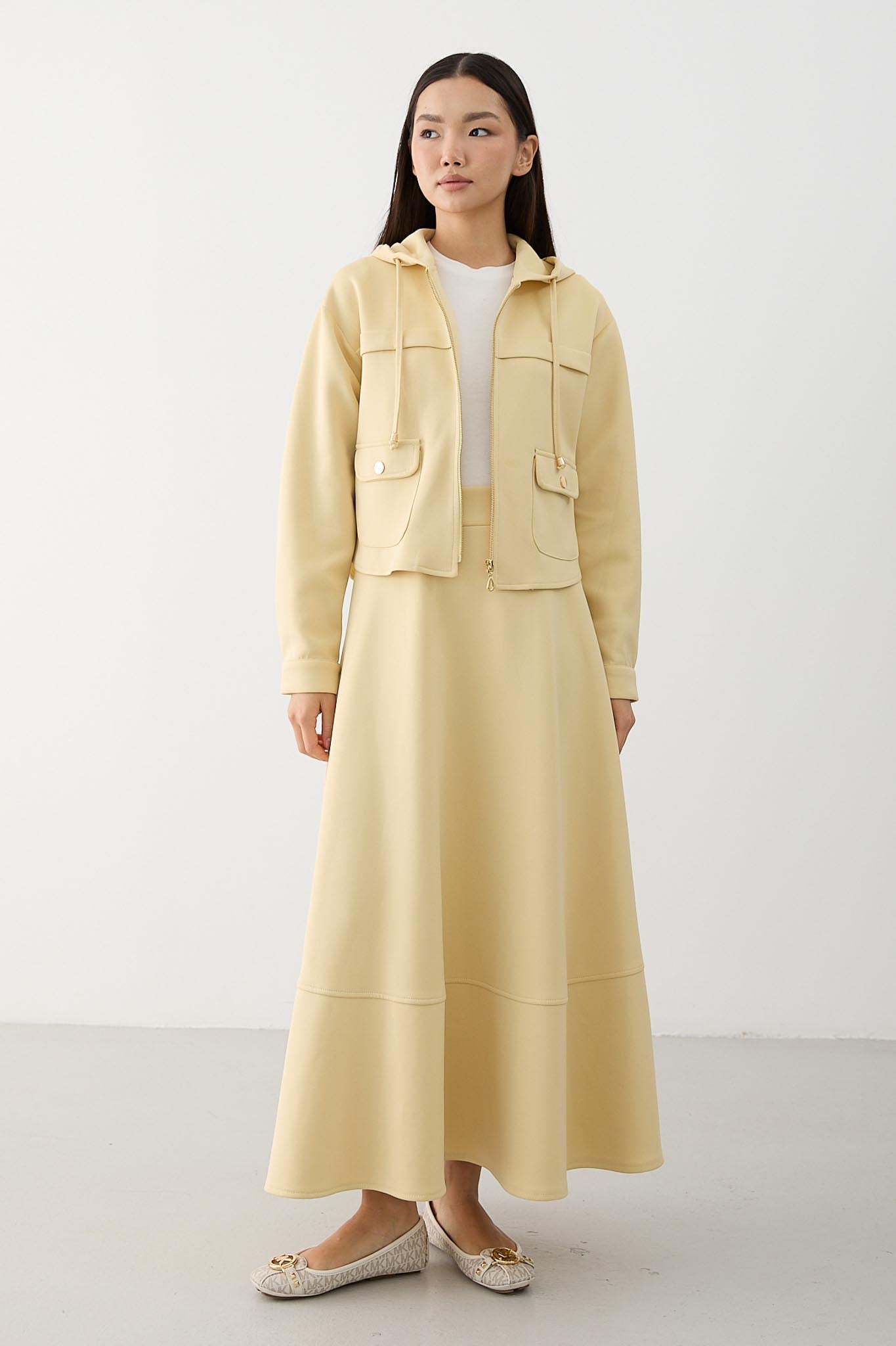 Ajda Pleated Skirt Set Petrol