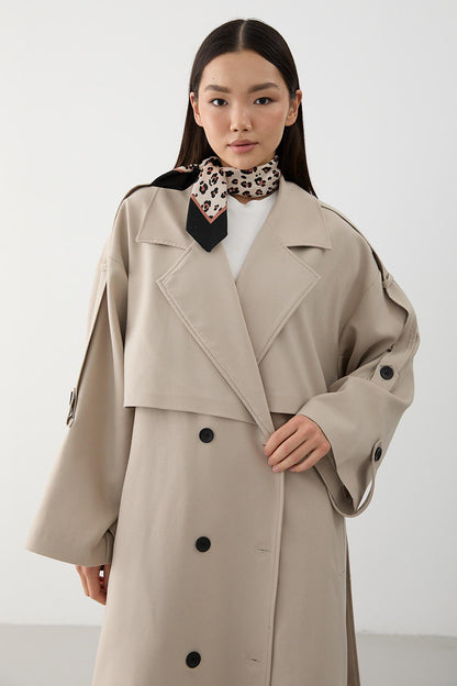 Prime Trench Coat Oil Green