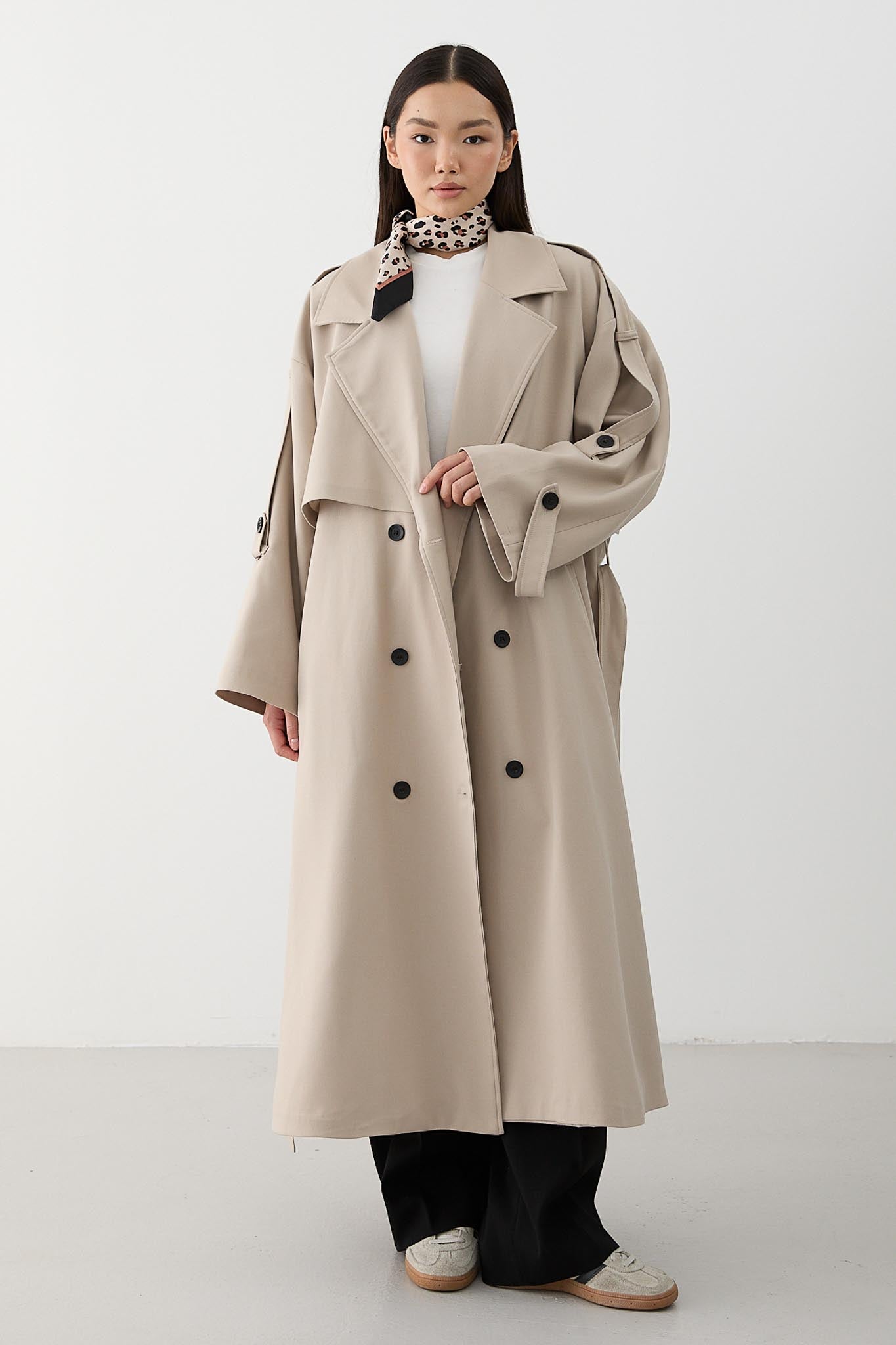 Prime Trench Coat Oil Green