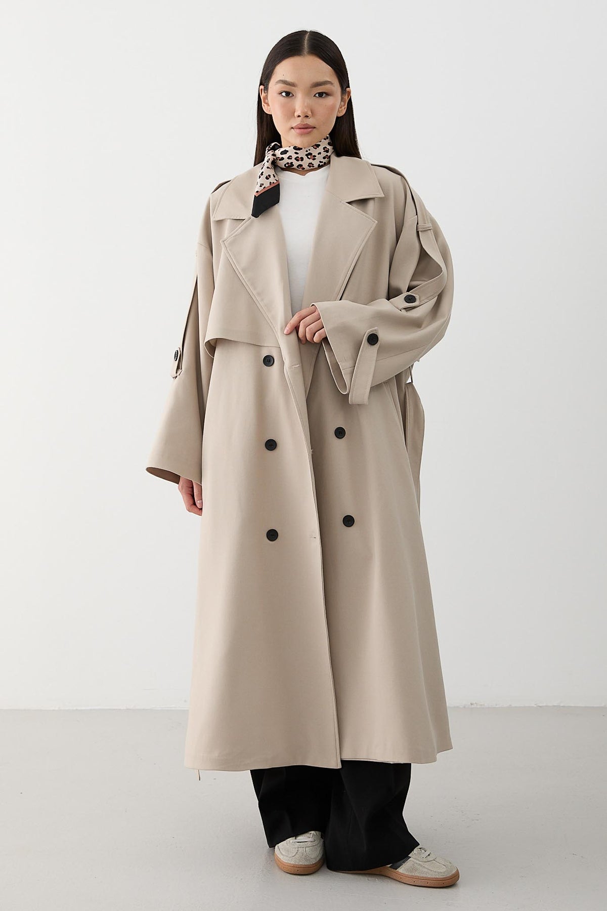 Prime Trench Coat Oil Green