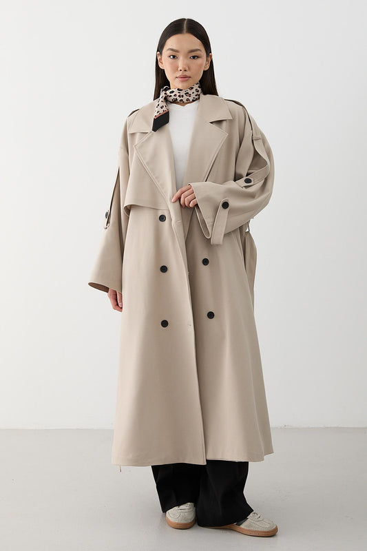 Prime Trench Coat Oil Green