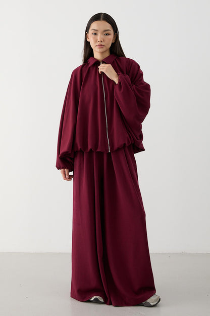 Ajda Pleated Skirt Set Petrol