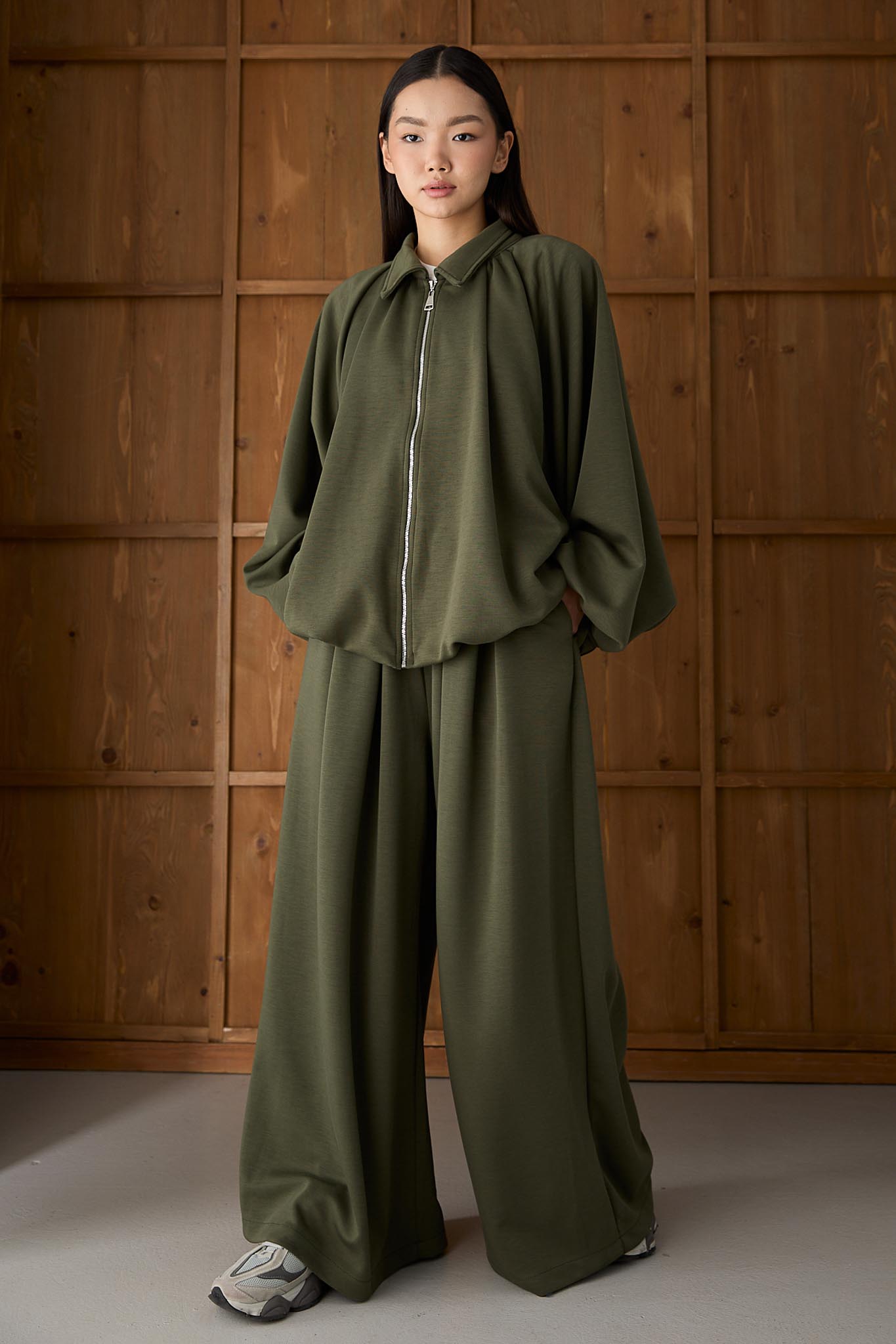 Ajda Pleated Skirt Set Petrol